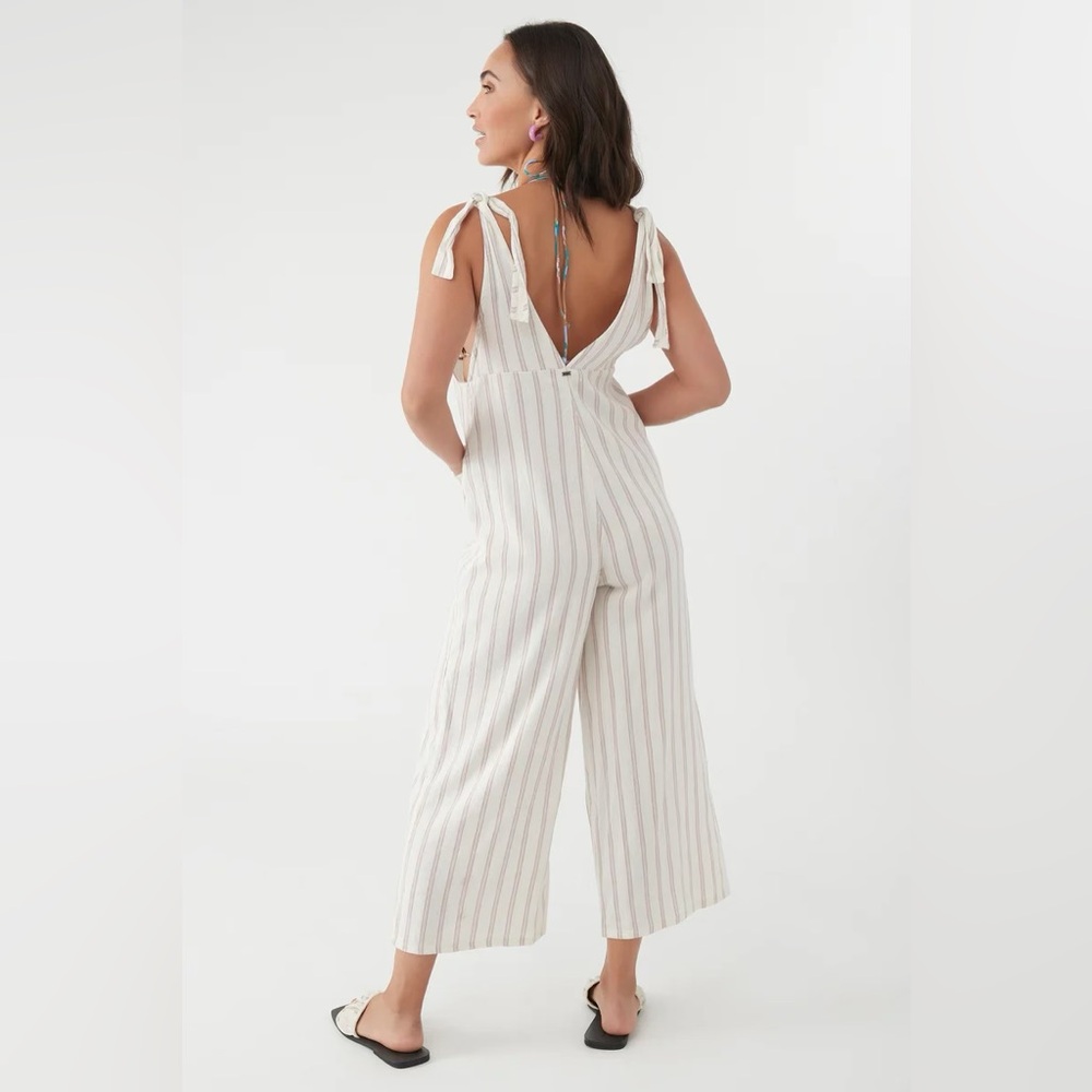 O'NEILL Sid Stripe Jumpsuit in Winter White - Picture 3 of 9